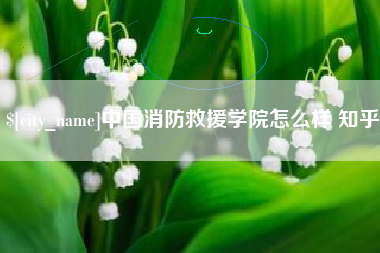 德州中国消防救援学院怎么样 知乎