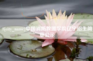 德州中国消防救援学院辽宁招生简章公示