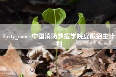 德州中国消防救援学院安徽招生计划