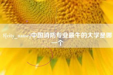 德州中国消防专业最牛的大学是哪一个