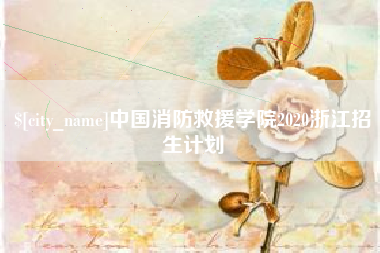 德州中国消防救援学院2020浙江招生计划