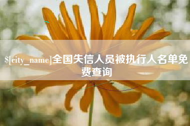 德州全国失信人员被执行人名单免费查询
