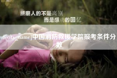 德州中国消防救援学院报考条件分数