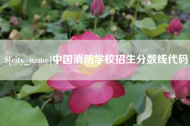 德州中国消防学校招生分数线代码