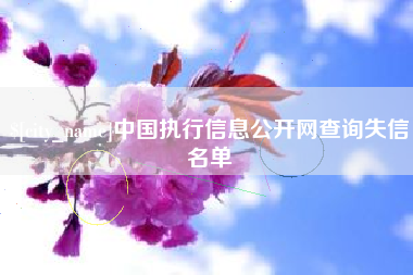 德州中国执行信息公开网查询失信名单