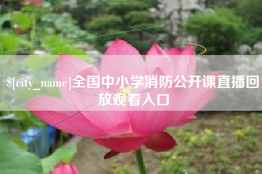 德州全国中小学消防公开课直播回放观看入口