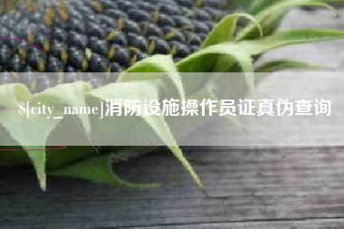 德州消防设施操作员证真伪查询