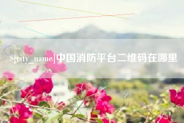 德州中国消防平台二维码在哪里