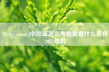 德州中控证怎么考取需要什么条件2024年的