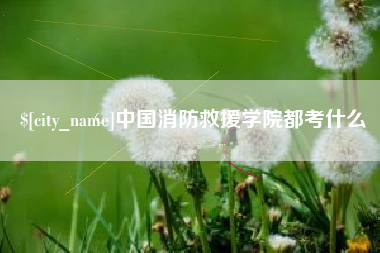 德州中国消防救援学院都考什么