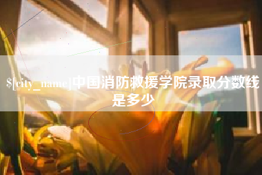 德州中国消防救援学院录取分数线是多少