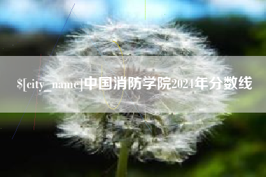 德州中国消防学院2024年分数线