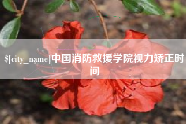 德州中国消防救援学院视力矫正时间