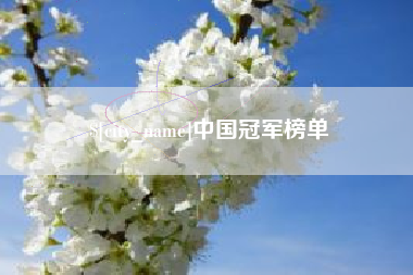 德州中国冠军榜单