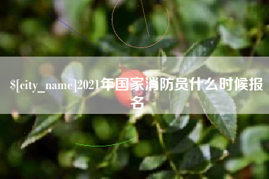 德州2021年国家消防员什么时候报名