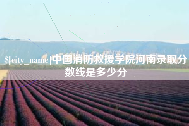 德州中国消防救援学院河南录取分数线是多少分