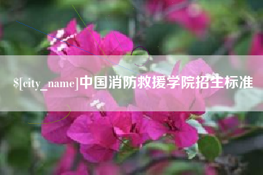 德州中国消防救援学院招生标准
