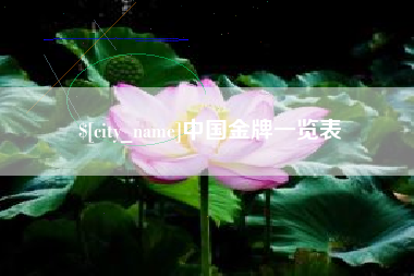 德州中国金牌一览表