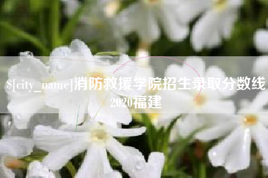 德州消防救援学院招生录取分数线2020福建